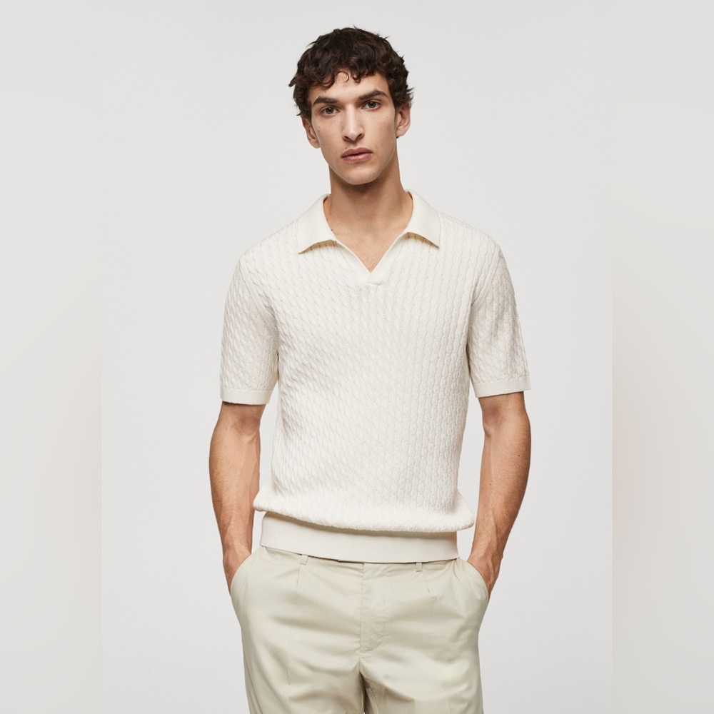 MNG 100% BRAIDED COTTON POLO